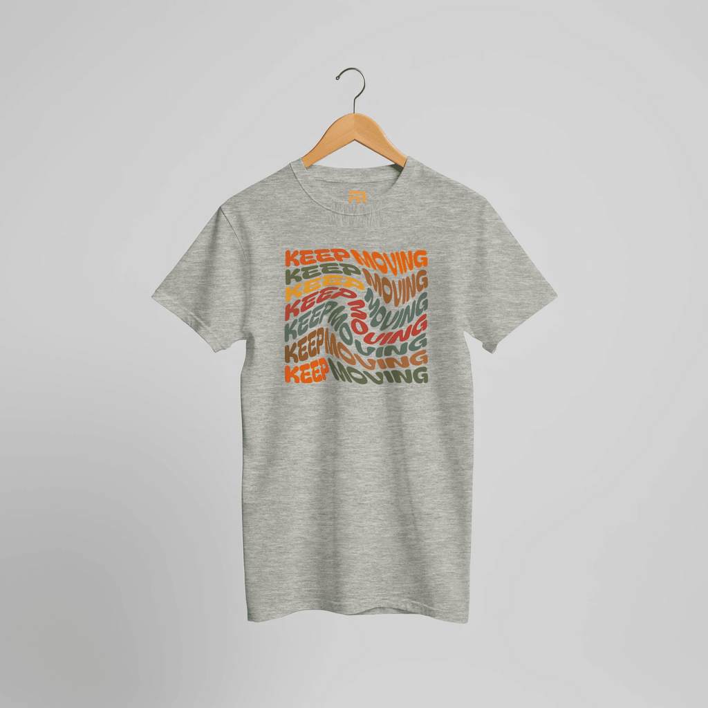 Keep Moving T-Shirt | Motivational Typography – Print Material for everyday use | AZIKX.STORE
