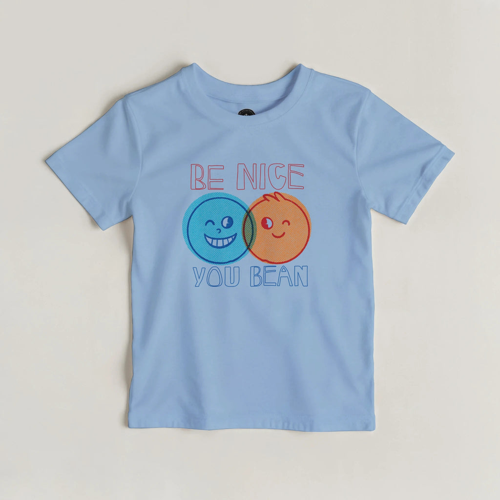 Kinder Freundschaft T-Shirt | Lustiges Be Nice You Bean Motiv | AZIKX