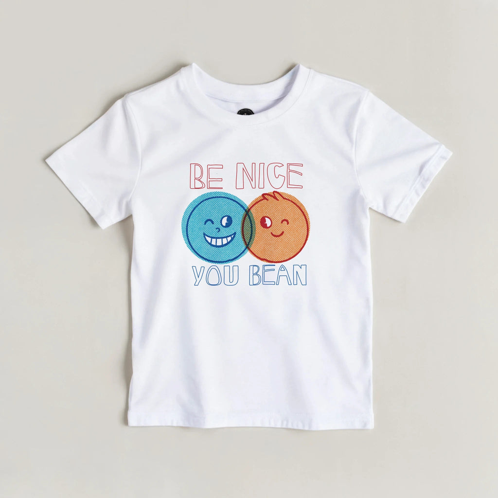 Kinder Freundschaft T-Shirt | Lustiges Be Nice You Bean Motiv | AZIKX