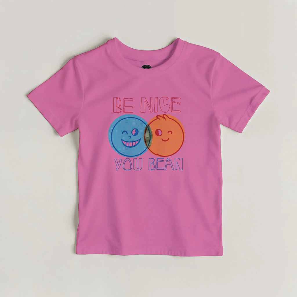 Kinder Freundschaft T-Shirt | Lustiges Be Nice You Bean Motiv | AZIKX