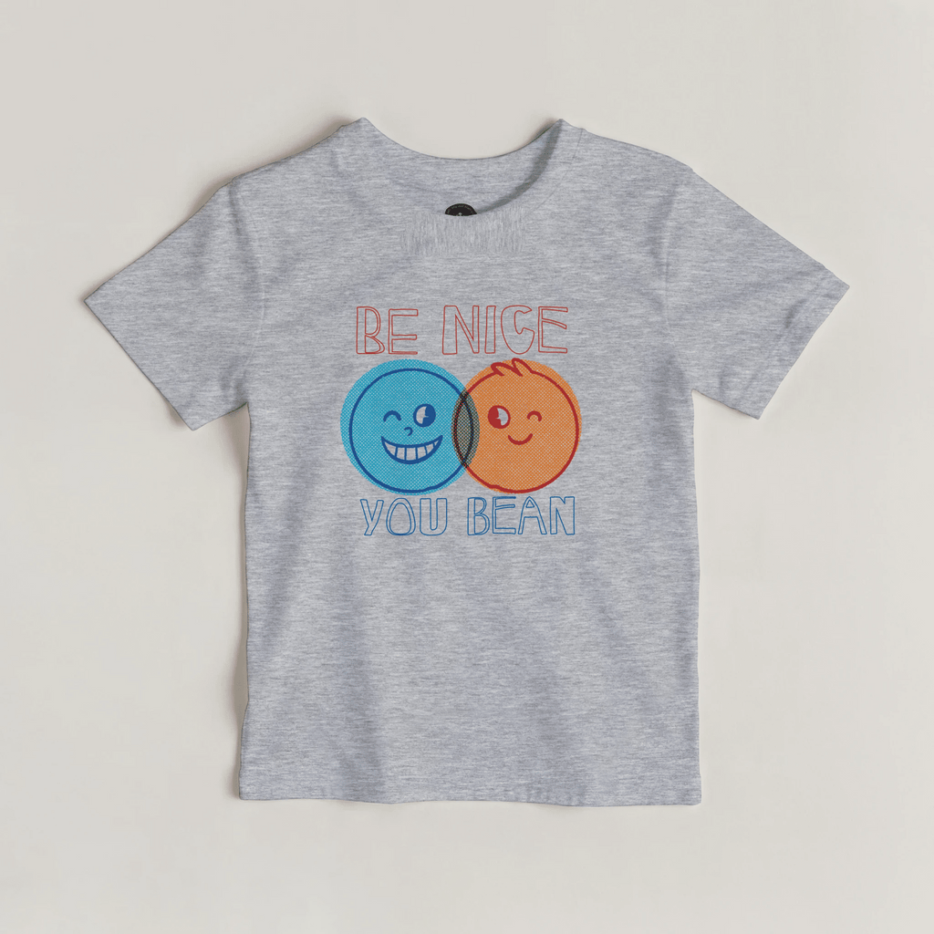Kinder Freundschaft T-Shirt | Lustiges Be Nice You Bean Motiv | AZIKX