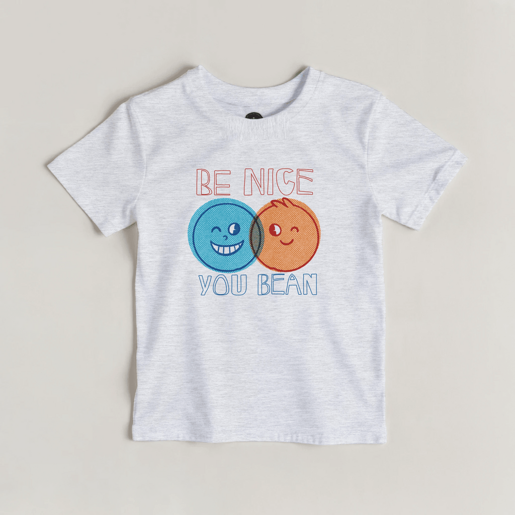Kinder Freundschaft T-Shirt | Lustiges Be Nice You Bean Motiv | AZIKX