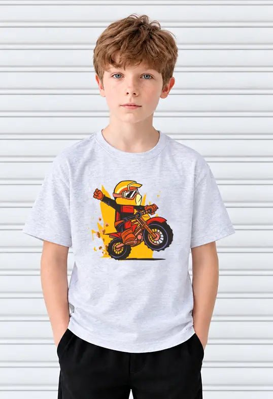 Kinder Motocross T-Shirt | Cooles Dirtbike Abenteuer Design – T-Shirt for everyday use | AZIKX