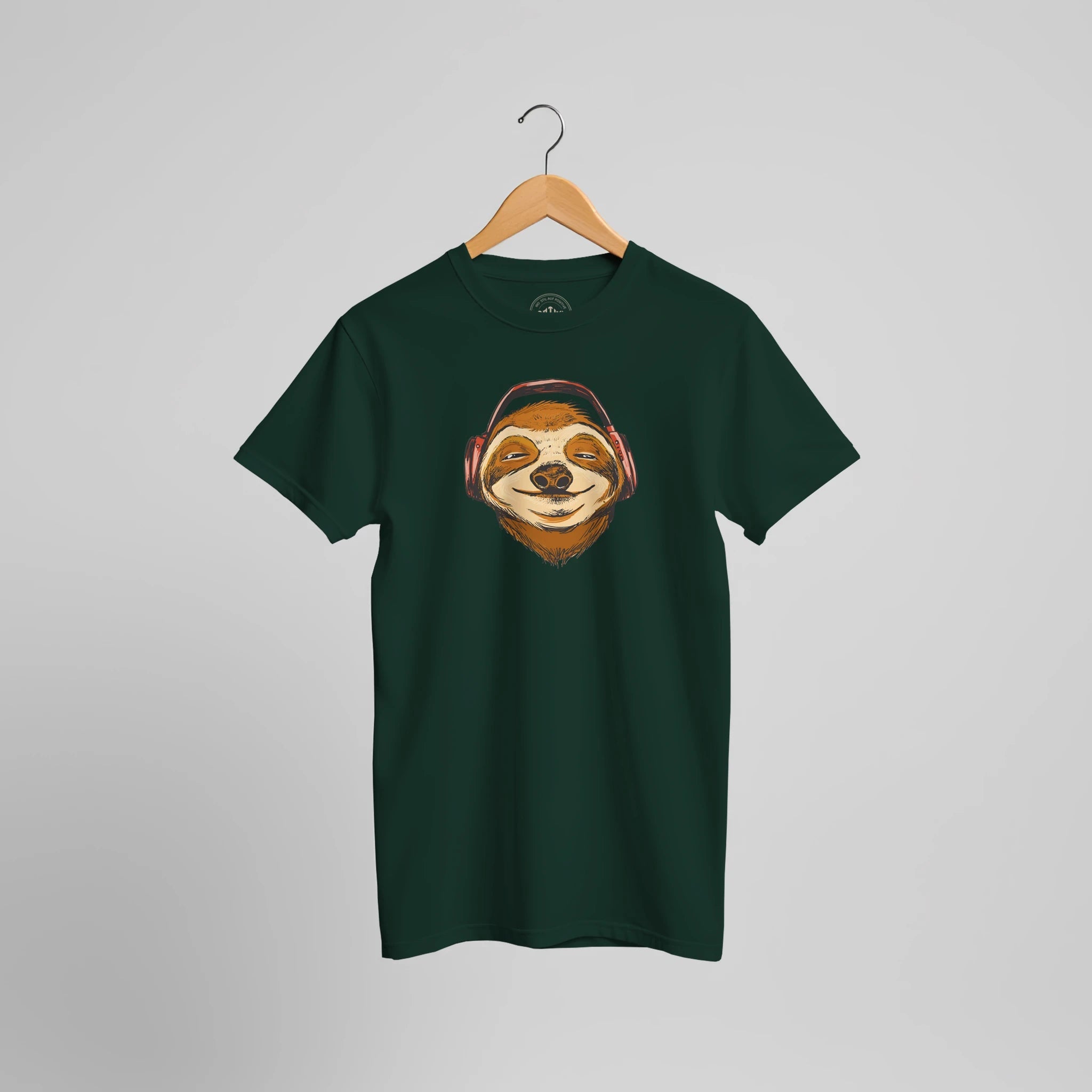 Lazy Beats Sloth T-Shirt | Chilliges Faultier mit Kopfhörern Musik Lifestyle Motiv – T-Shirt for everyday use | AZIKX