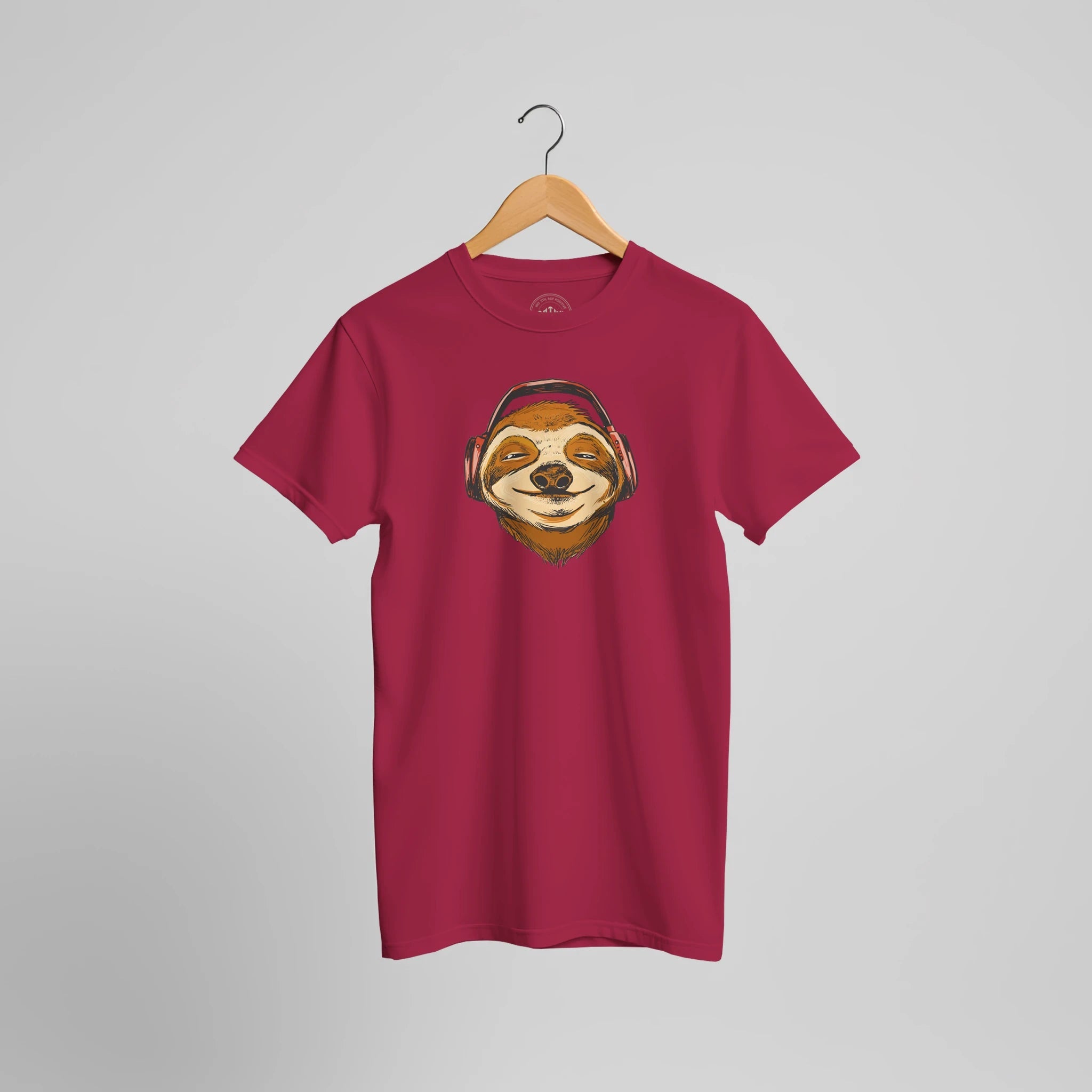 Lazy Beats Sloth T-Shirt | Chilliges Faultier mit Kopfhörern Musik Lifestyle Motiv – T-Shirt for everyday use | AZIKX