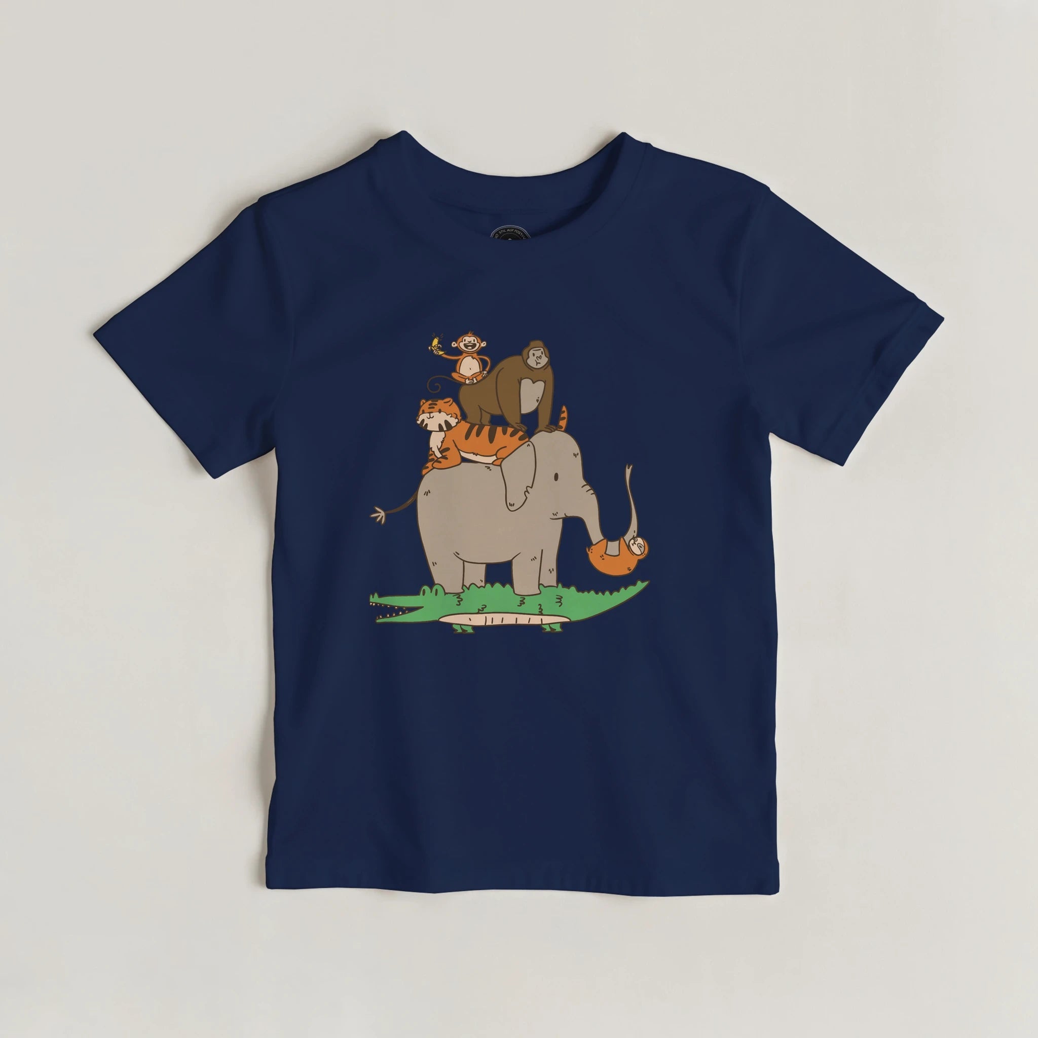 Lustiges Safari Tiere Kinder T-Shirt | Niedliche Tierpyramide – T-Shirt for everyday use | AZIKX
