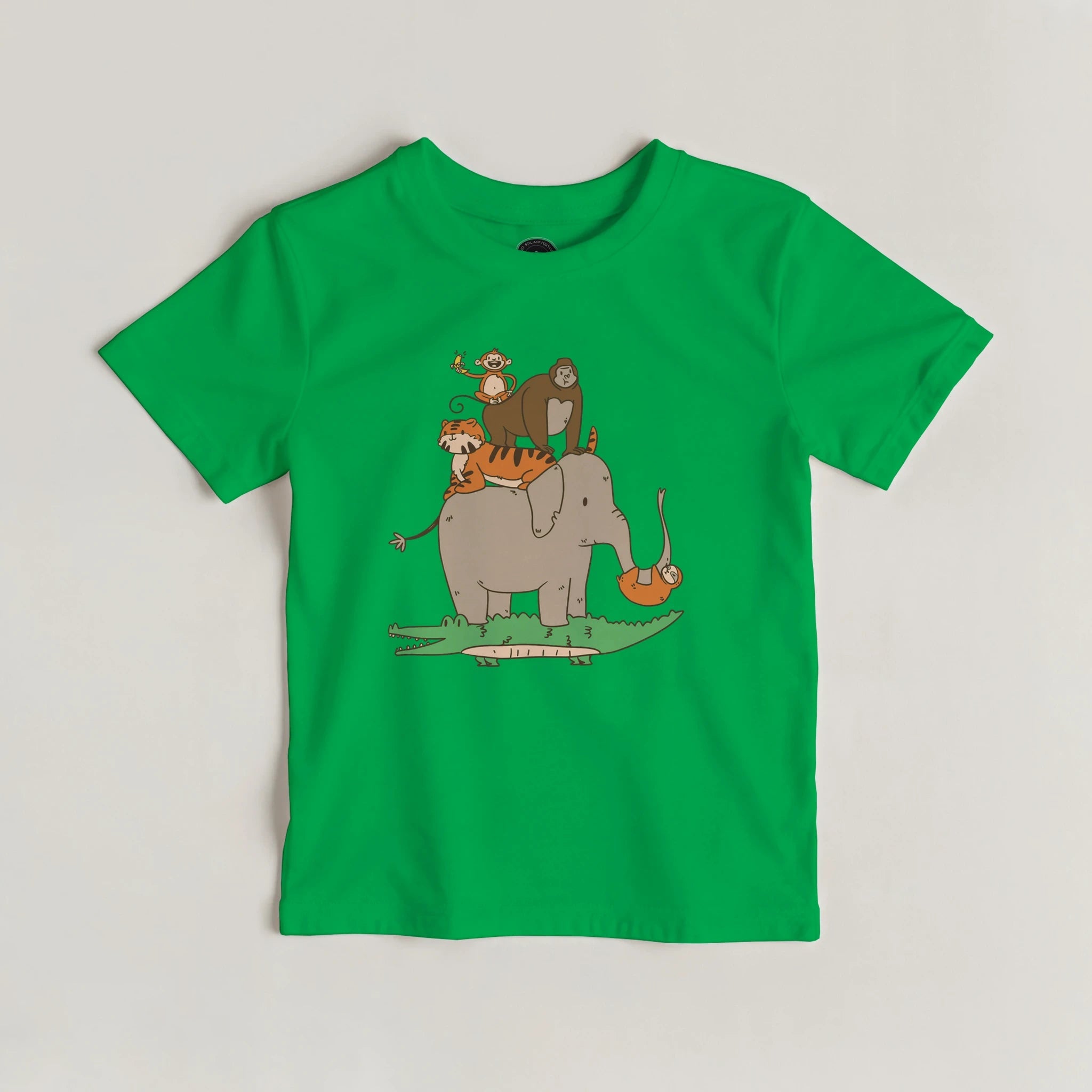 Lustiges Safari Tiere Kinder T-Shirt | Niedliche Tierpyramide – T-Shirt for everyday use | AZIKX