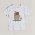 Lustiges Safari Tiere Kinder T-Shirt | Niedliche Tierpyramide | AZIKX