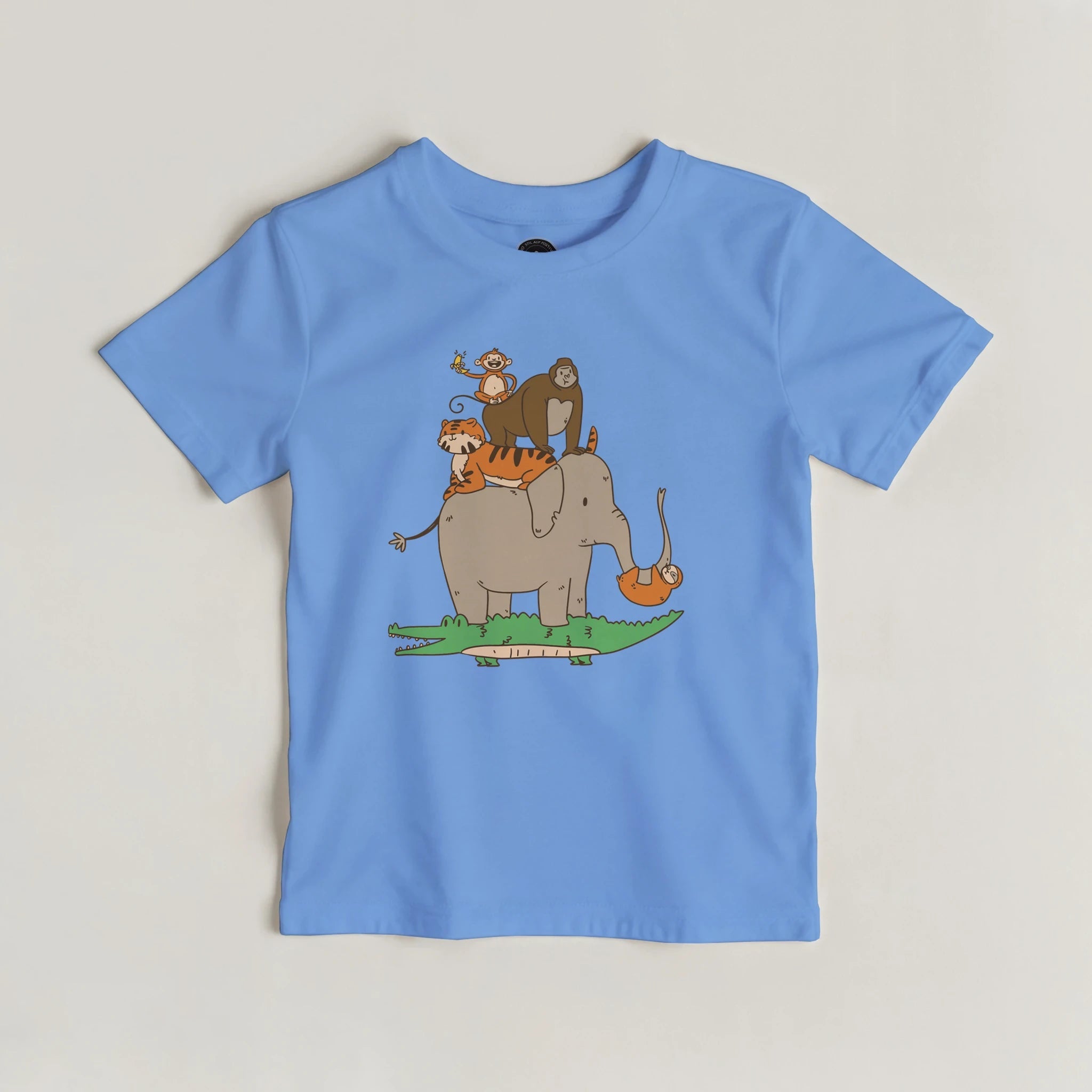 Lustiges Safari Tiere Kinder T-Shirt | Niedliche Tierpyramide – T-Shirt for everyday use | AZIKX