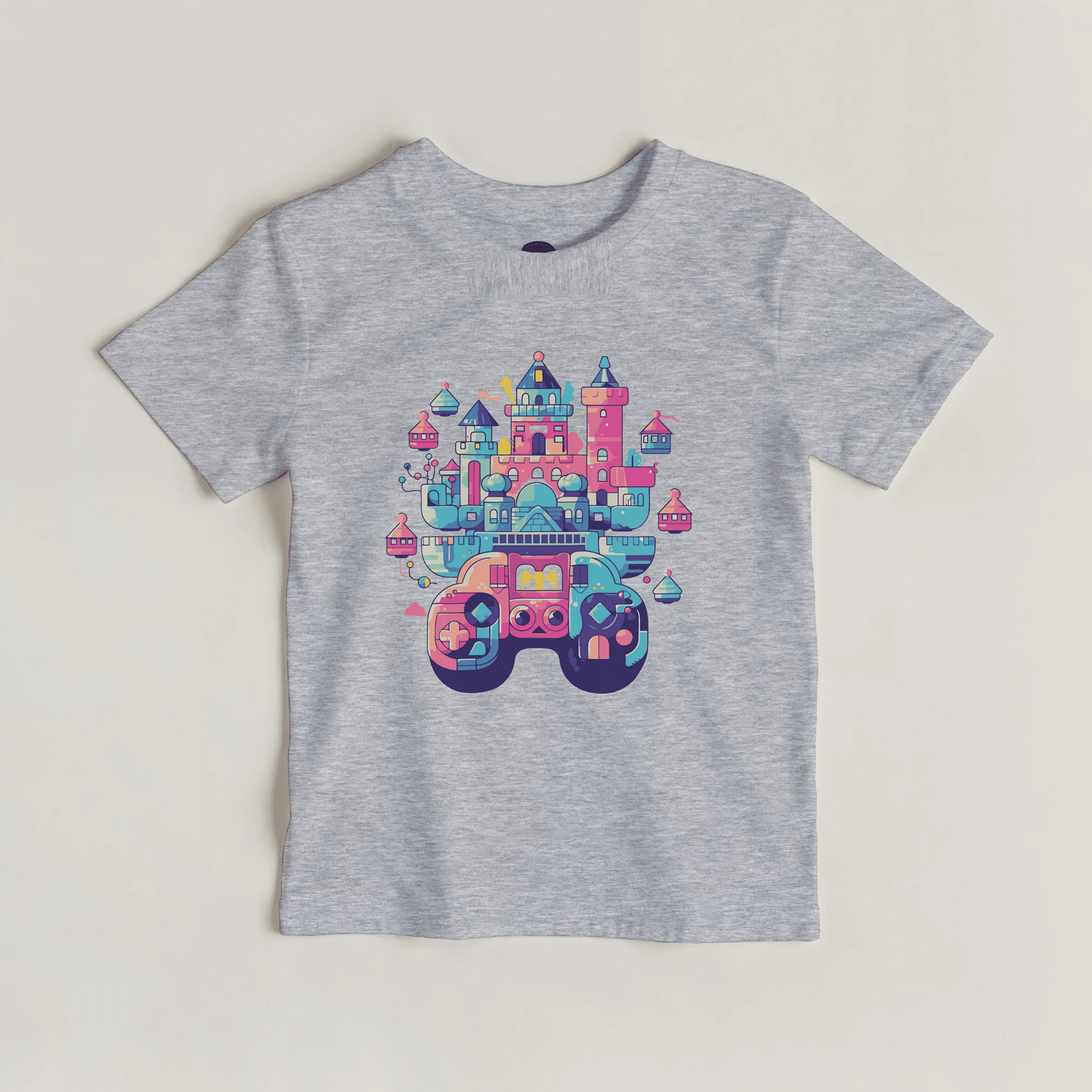 Magisches Schloss Kinder T-Shirt | Fantasie Spielkonsole – T-Shirt for everyday use | AZIKX