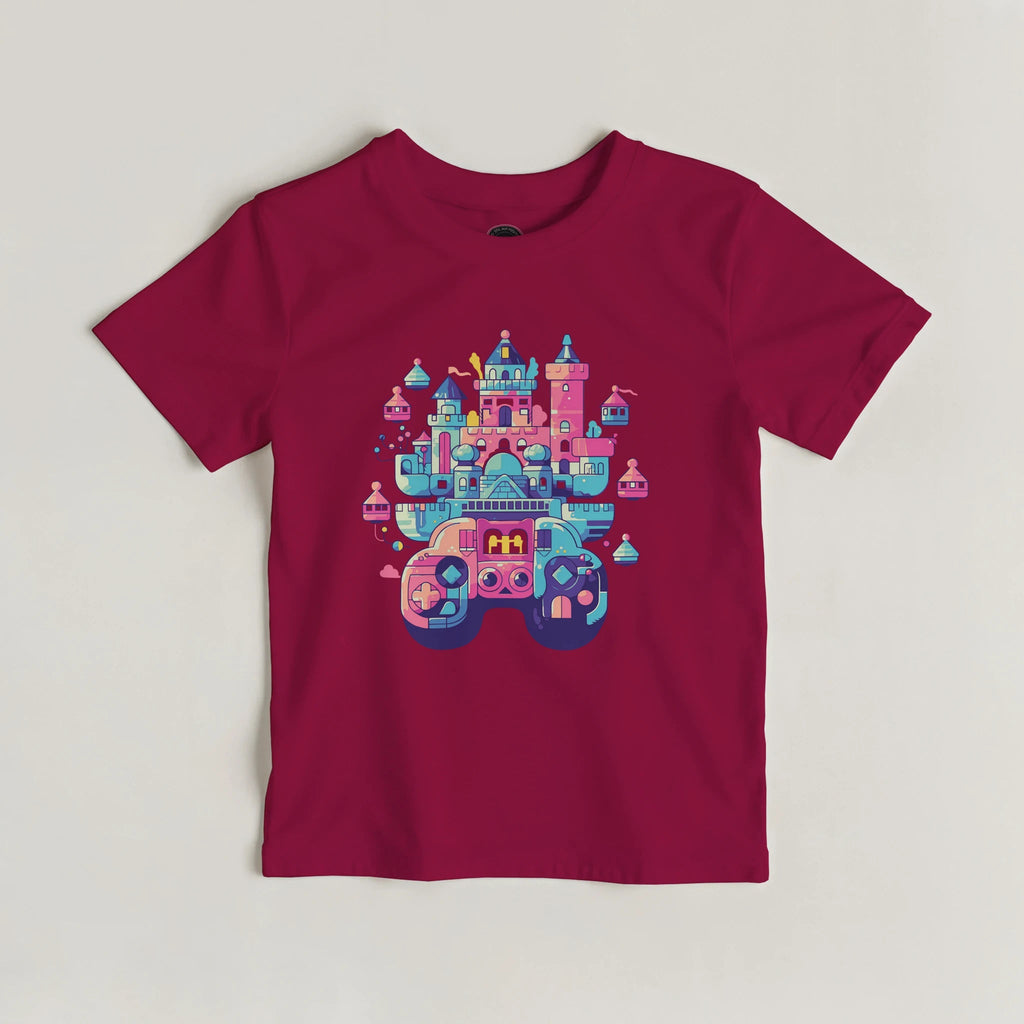 Magisches Schloss Kinder T-Shirt | Fantasie Spielkonsole – T-Shirt for everyday use | AZIKX