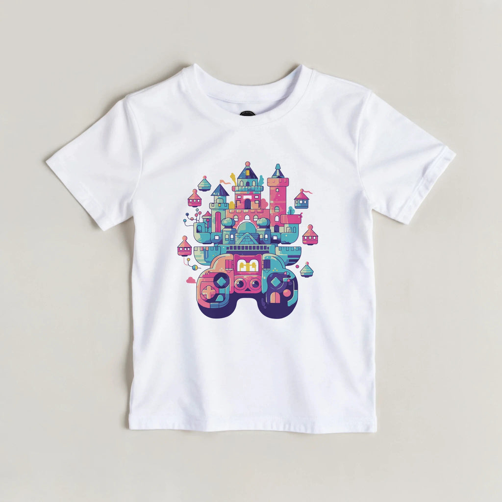 Magisches Schloss Kinder T-Shirt | Fantasie Spielkonsole – T-Shirt for everyday use | AZIKX