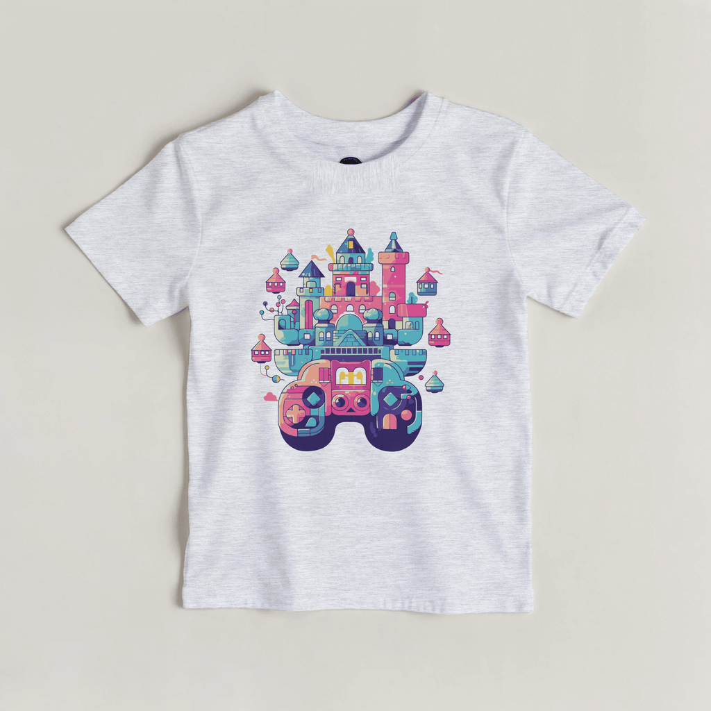 Magisches Schloss Kinder T-Shirt | Fantasie Spielkonsole – T-Shirt for everyday use | AZIKX