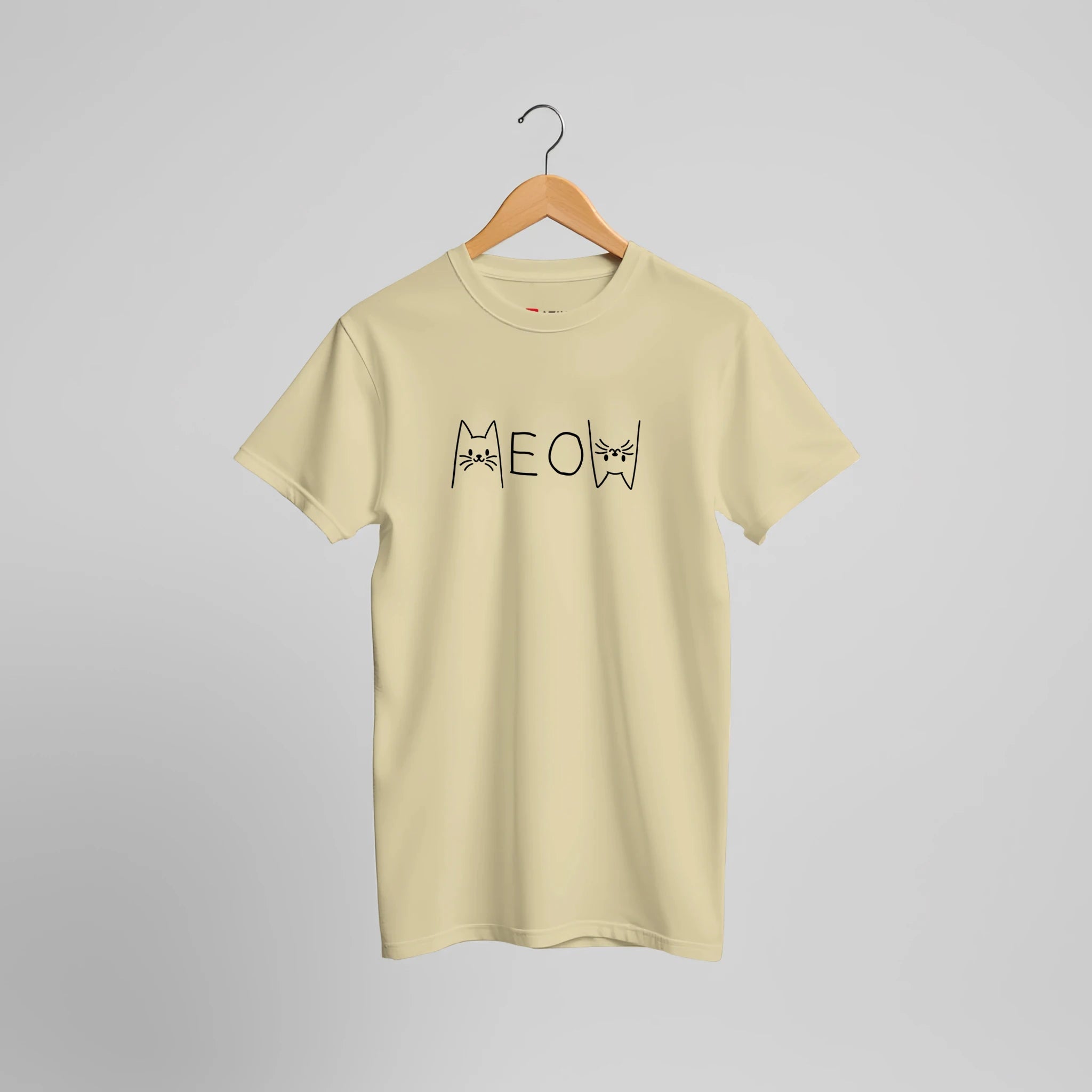 Meow Katzen T-Shirt | Süßes Minimalistisches Katzen Gesicht Design – T-Shirt for everyday use | AZIKX