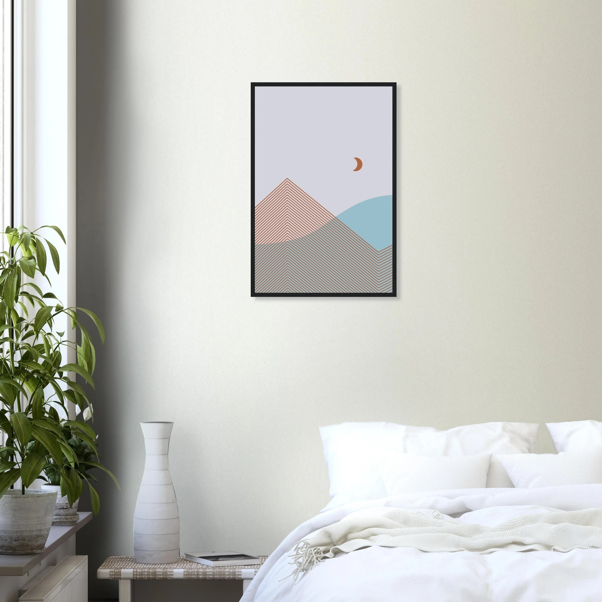 Minimal Geometric Poster | Modern Abstract Mountains Wall Art – Print Material for everyday use | AZIKX.STORE