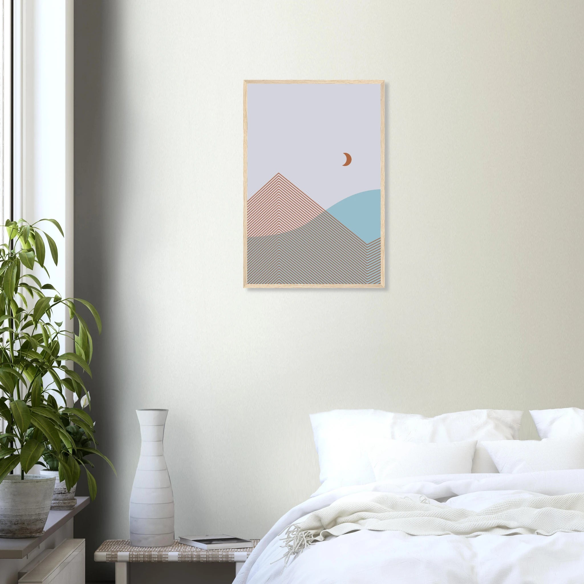 Minimal Geometric Poster | Modern Abstract Mountains Wall Art – Print Material for everyday use | AZIKX.STORE