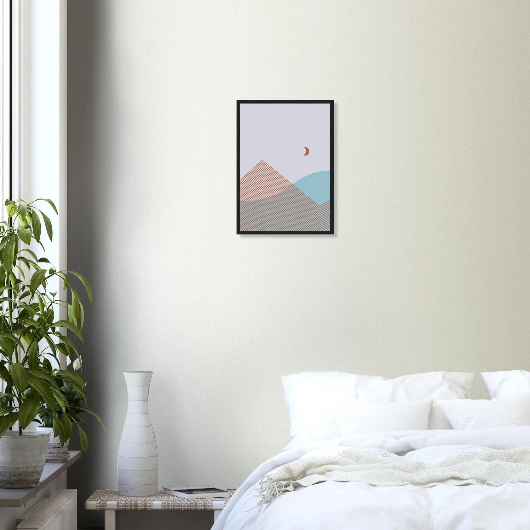 Minimal Geometric Poster | Modern Abstract Mountains Wall Art – Print Material for everyday use | AZIKX.STORE