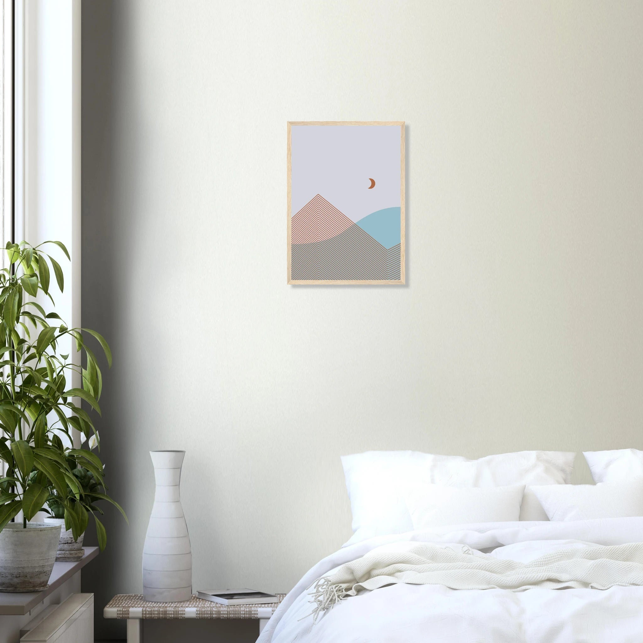Minimal Geometric Poster | Modern Abstract Mountains Wall Art – Print Material for everyday use | AZIKX.STORE