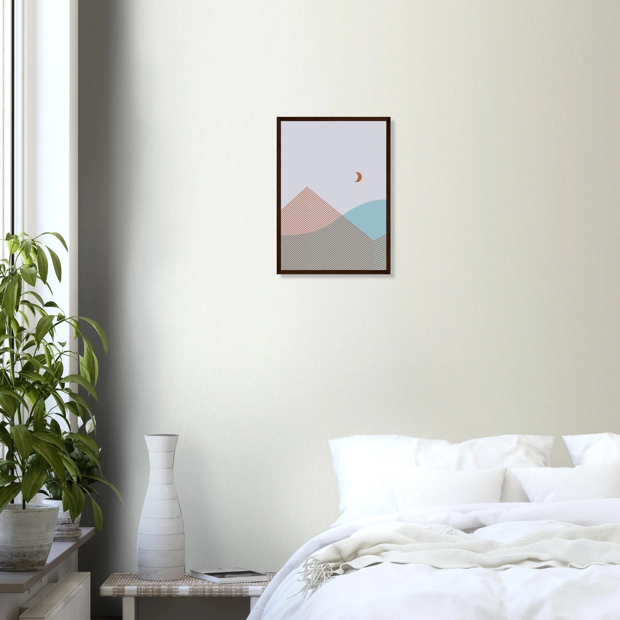Minimal Geometric Poster | Modern Abstract Mountains Wall Art – Print Material for everyday use | AZIKX.STORE