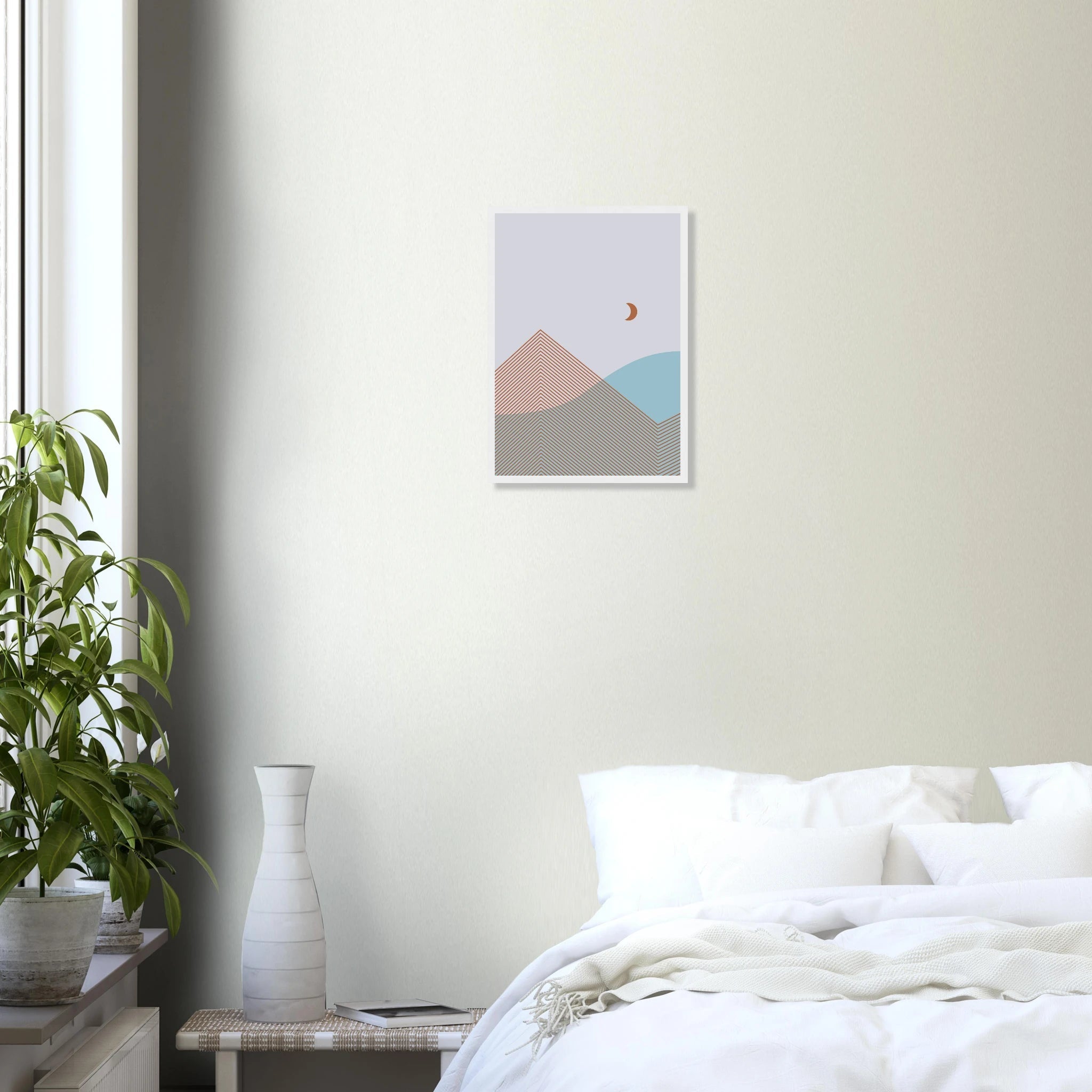 Minimal Geometric Poster | Modern Abstract Mountains Wall Art – Print Material for everyday use | AZIKX.STORE