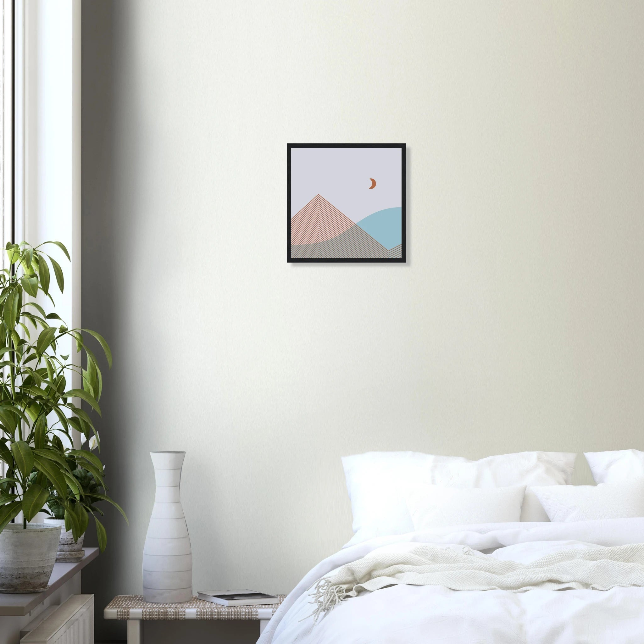 Minimal Geometric Poster | Modern Abstract Mountains Wall Art – Print Material for everyday use | AZIKX.STORE