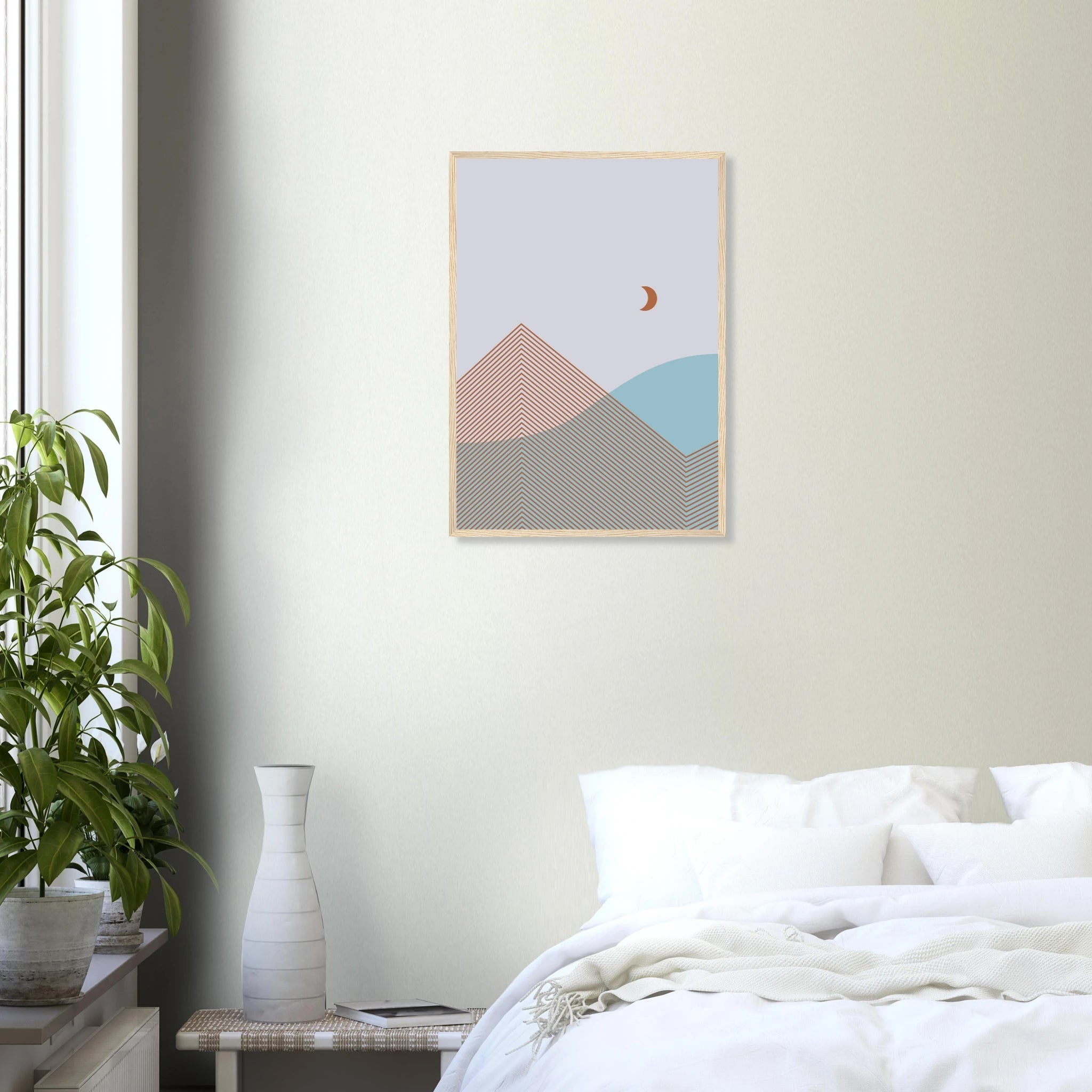 Minimal Geometric Poster | Modern Abstract Mountains Wall Art – Print Material for everyday use | AZIKX.STORE
