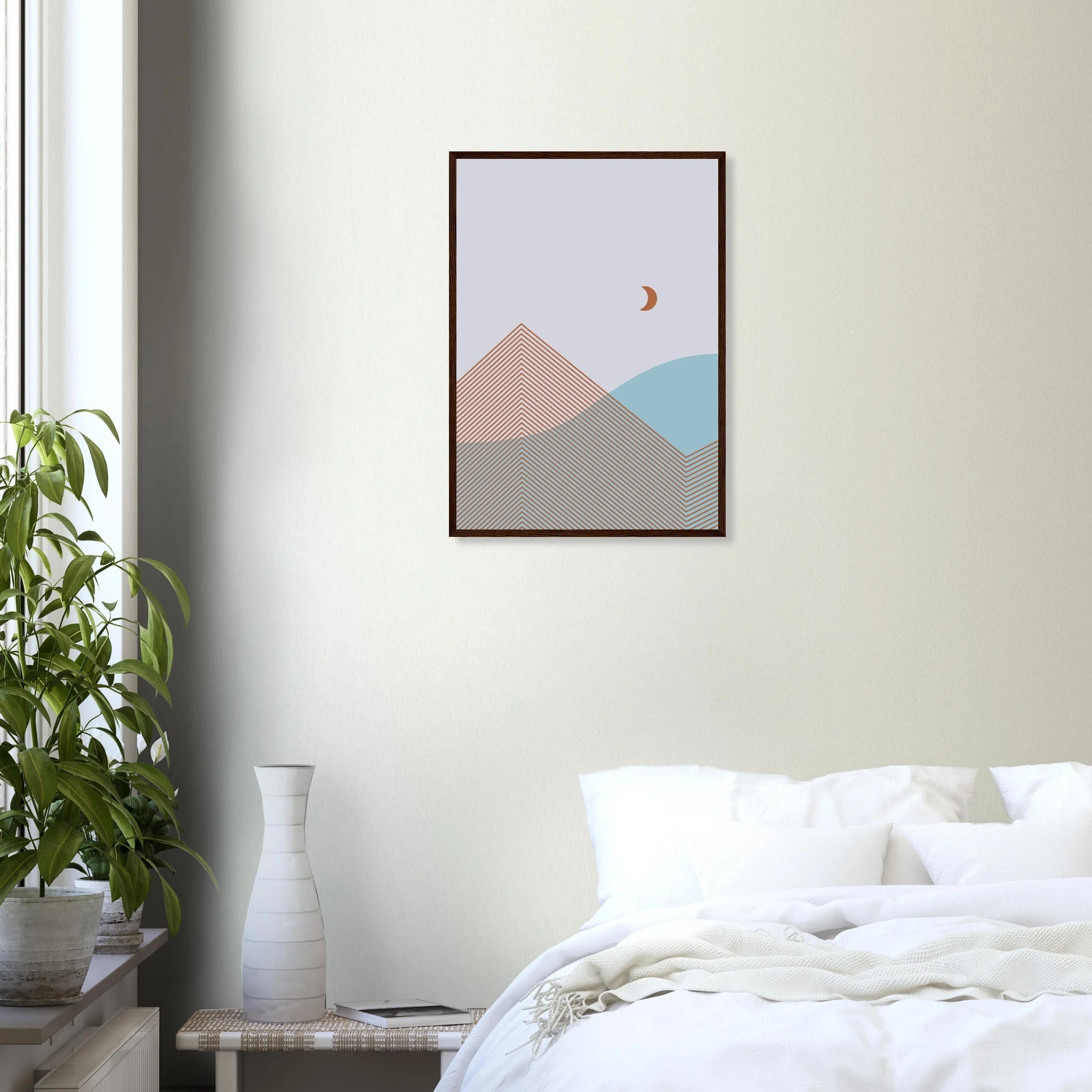 Minimal Geometric Poster | Modern Abstract Mountains Wall Art – Print Material for everyday use | AZIKX.STORE