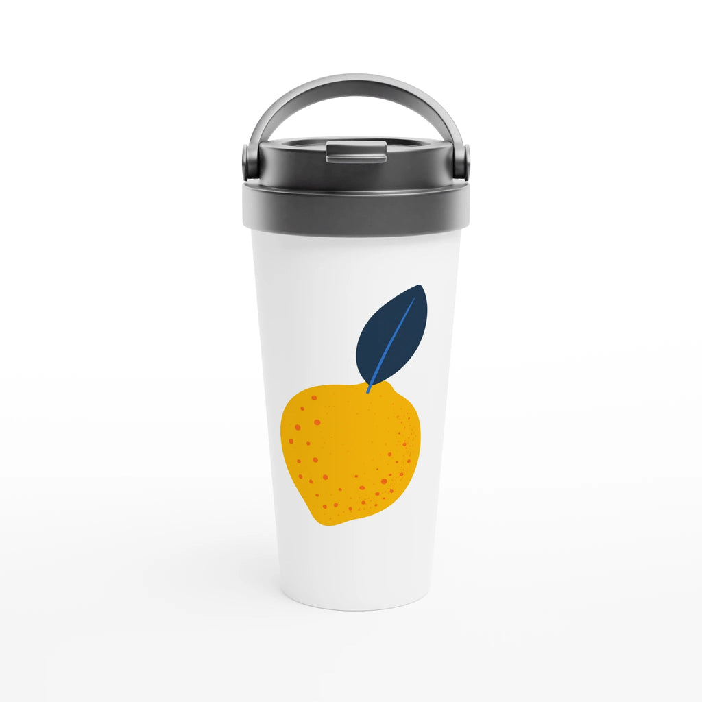 Minimalist Lemon Travel Cup | Modern Fruit Design Reusable Tumbler – Print Material for everyday use | AZIKX.STORE