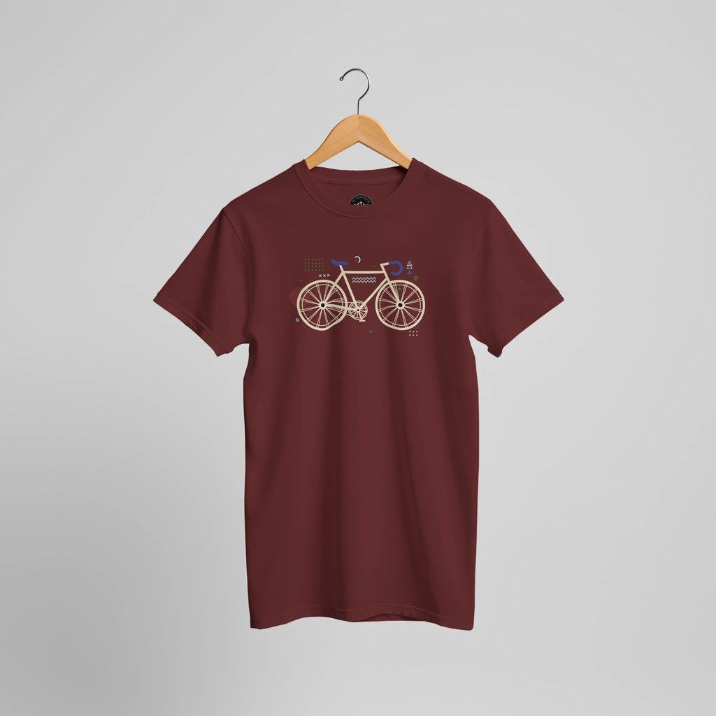 Minimalistisches Fahrrad T-Shirt | Modernes Rennrad Design für Fahrradfans & Radfahrer – Print Material for everyday use | AZIKX