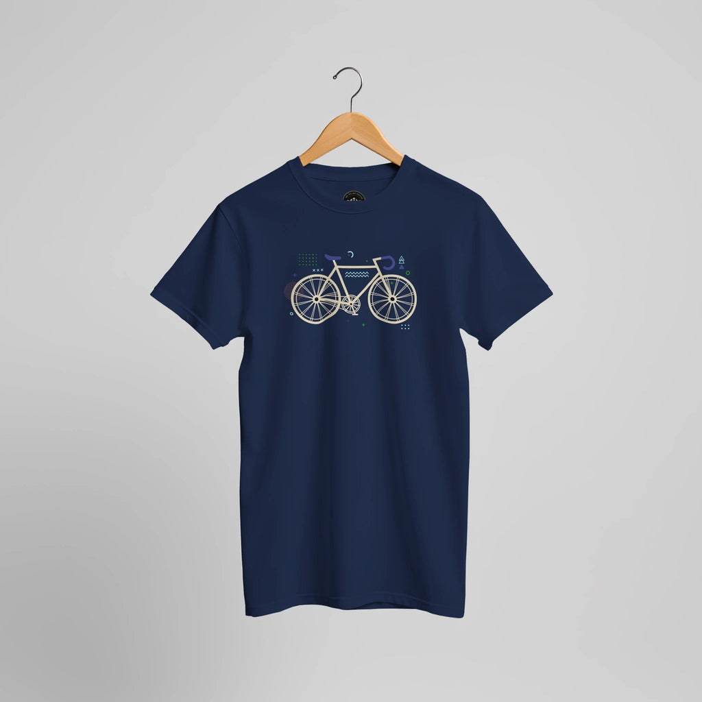 Minimalistisches Fahrrad T-Shirt | Modernes Rennrad Design für Fahrradfans & Radfahrer – Print Material for everyday use | AZIKX