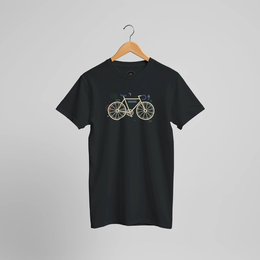 Minimalistisches Fahrrad T-Shirt | Modernes Rennrad Design für Fahrradfans & Radfahrer – Print Material for everyday use | AZIKX
