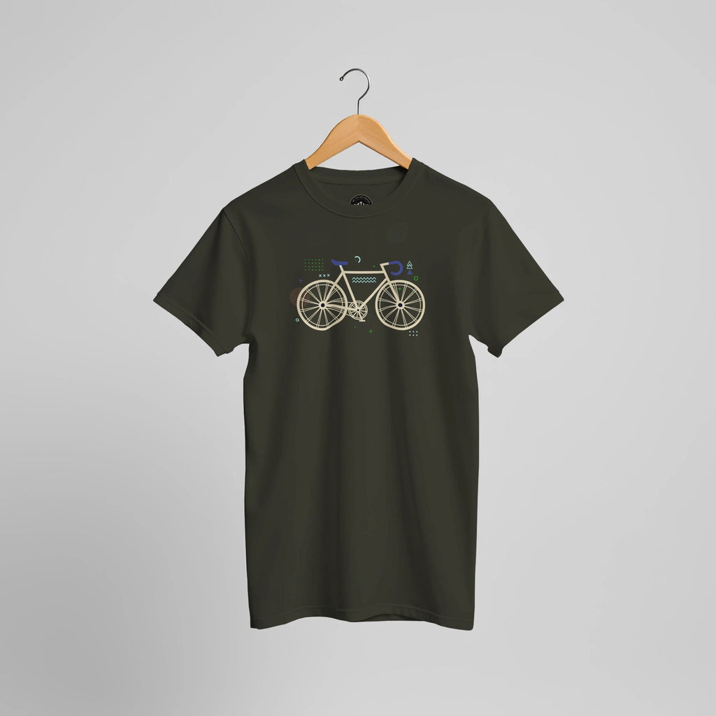 Minimalistisches Fahrrad T-Shirt | Modernes Rennrad Design für Fahrradfans & Radfahrer – Print Material for everyday use | AZIKX