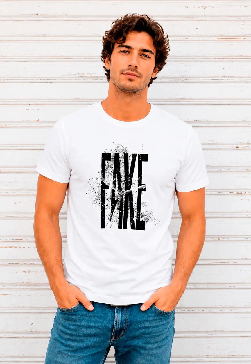 Minimalistisches Text Grafik T-Shirt | Statement Shirt minimalistisch – T-Shirt for everyday use | AZIKX