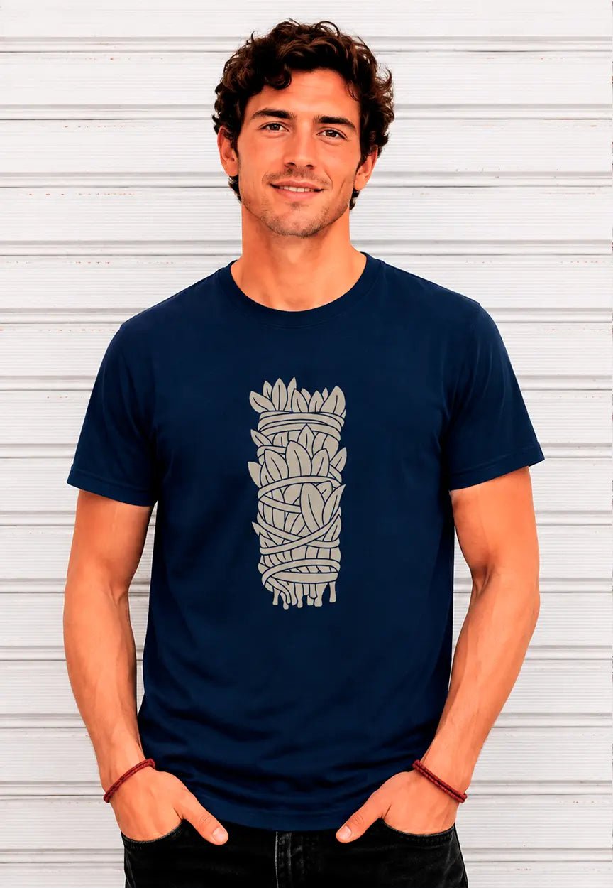 Mystisches Kräuterbündel T-Shirt | Minimalistisches Pflanzen Line Art Natur Design – T-Shirt for everyday use | AZIKX