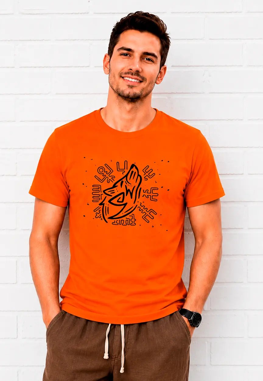 Nordic Wolf of Valhalla T-Shirt | Wikinger Mythologie Fantasy Krieger Streetwear Design – T-Shirt for everyday use | AZIKX