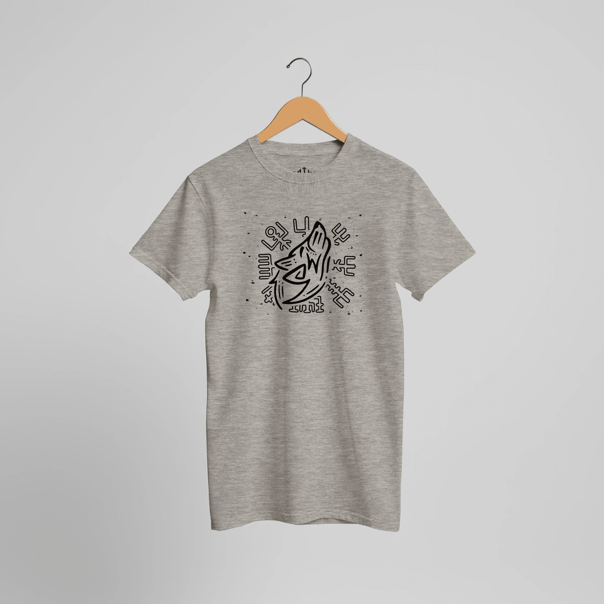 Nordic Wolf of Valhalla T-Shirt | Wikinger Mythologie Fantasy Krieger Streetwear Design – T-Shirt for everyday use | AZIKX