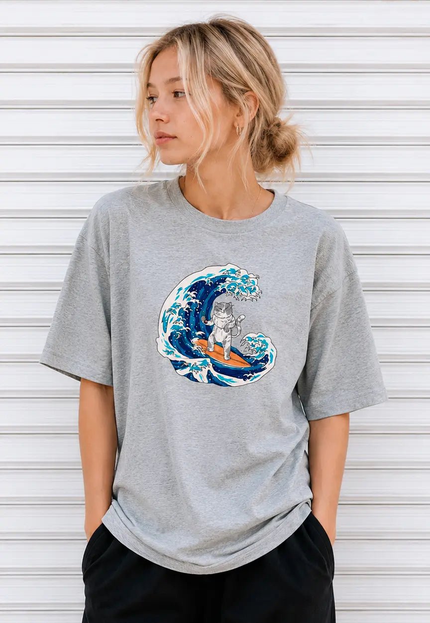 Ocean Vibes T-Shirt | Surfer Stimmung mit kraftvollen Meereswellen – T-Shirt for everyday use | AZIKX