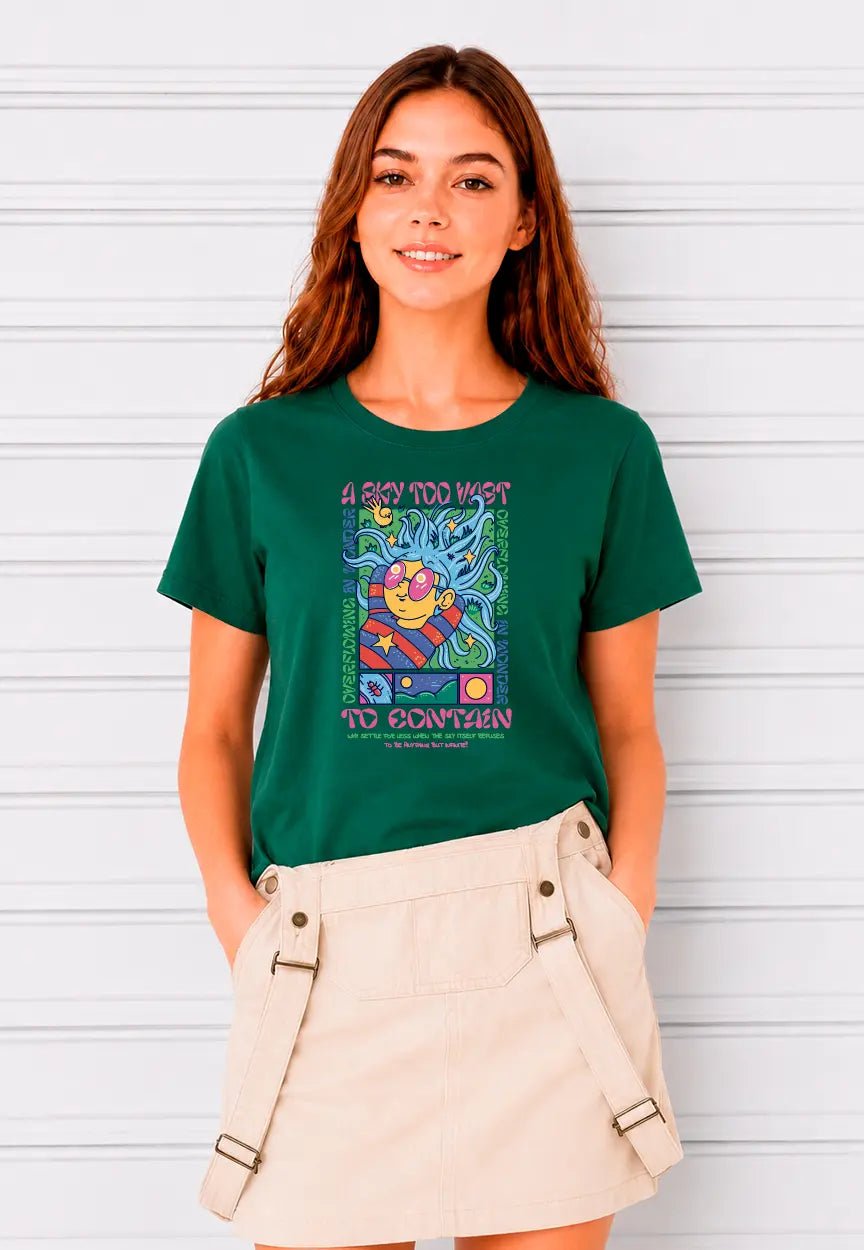 Overflowing In Wonder T-Shirt | Künstlerisches Sky Mindset Statement Design – T-Shirt for everyday use | AZIKX