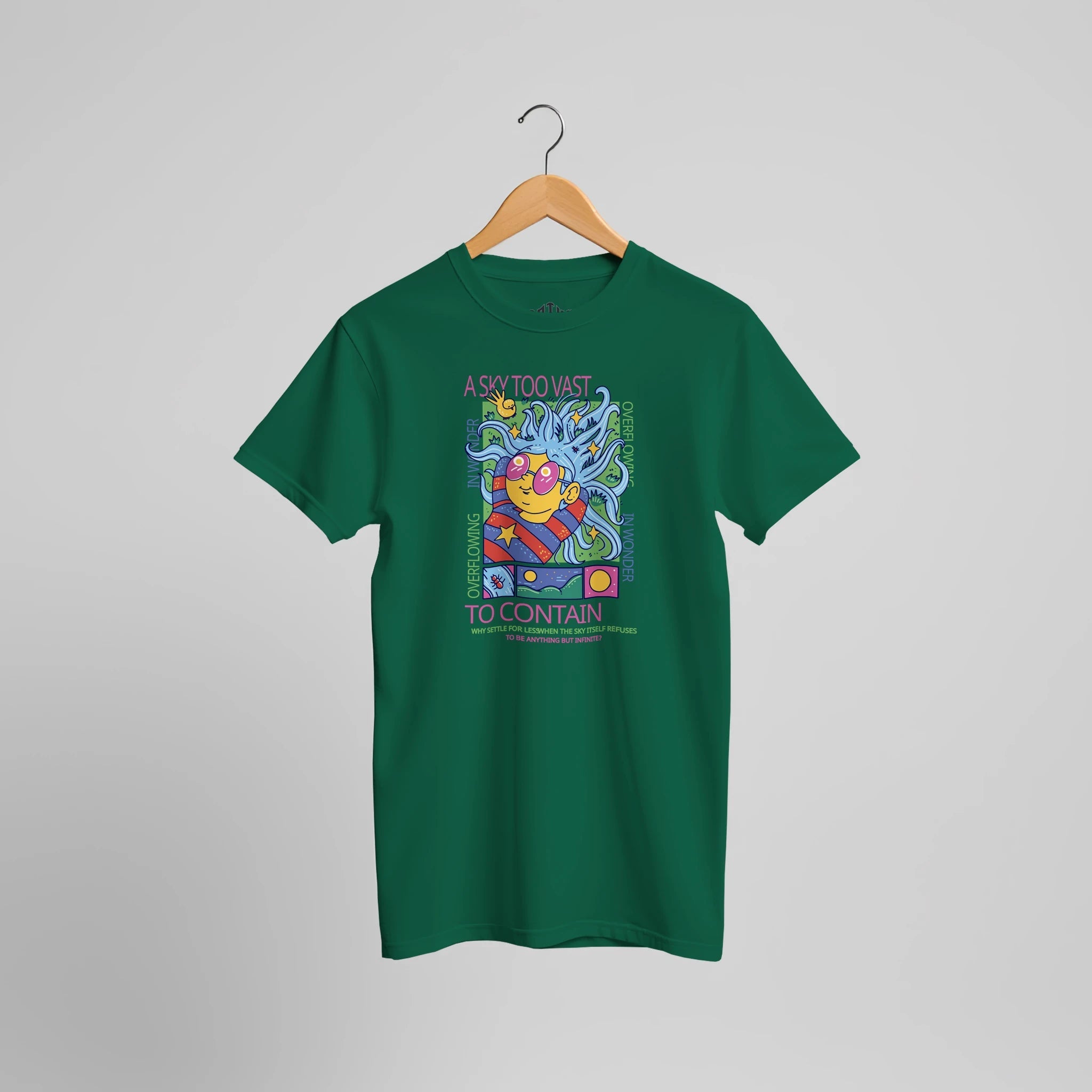 Overflowing In Wonder T-Shirt | Künstlerisches Sky Mindset Statement Design – T-Shirt for everyday use | AZIKX