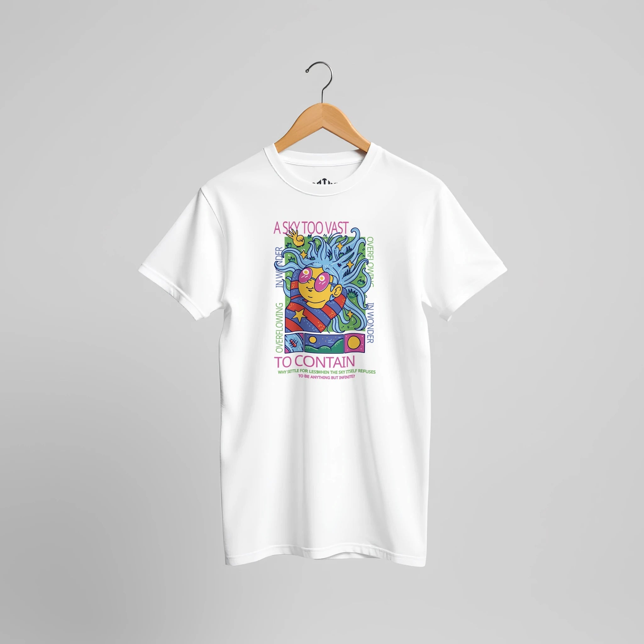 Overflowing In Wonder T-Shirt | Künstlerisches Sky Mindset Statement Design – T-Shirt for everyday use | AZIKX