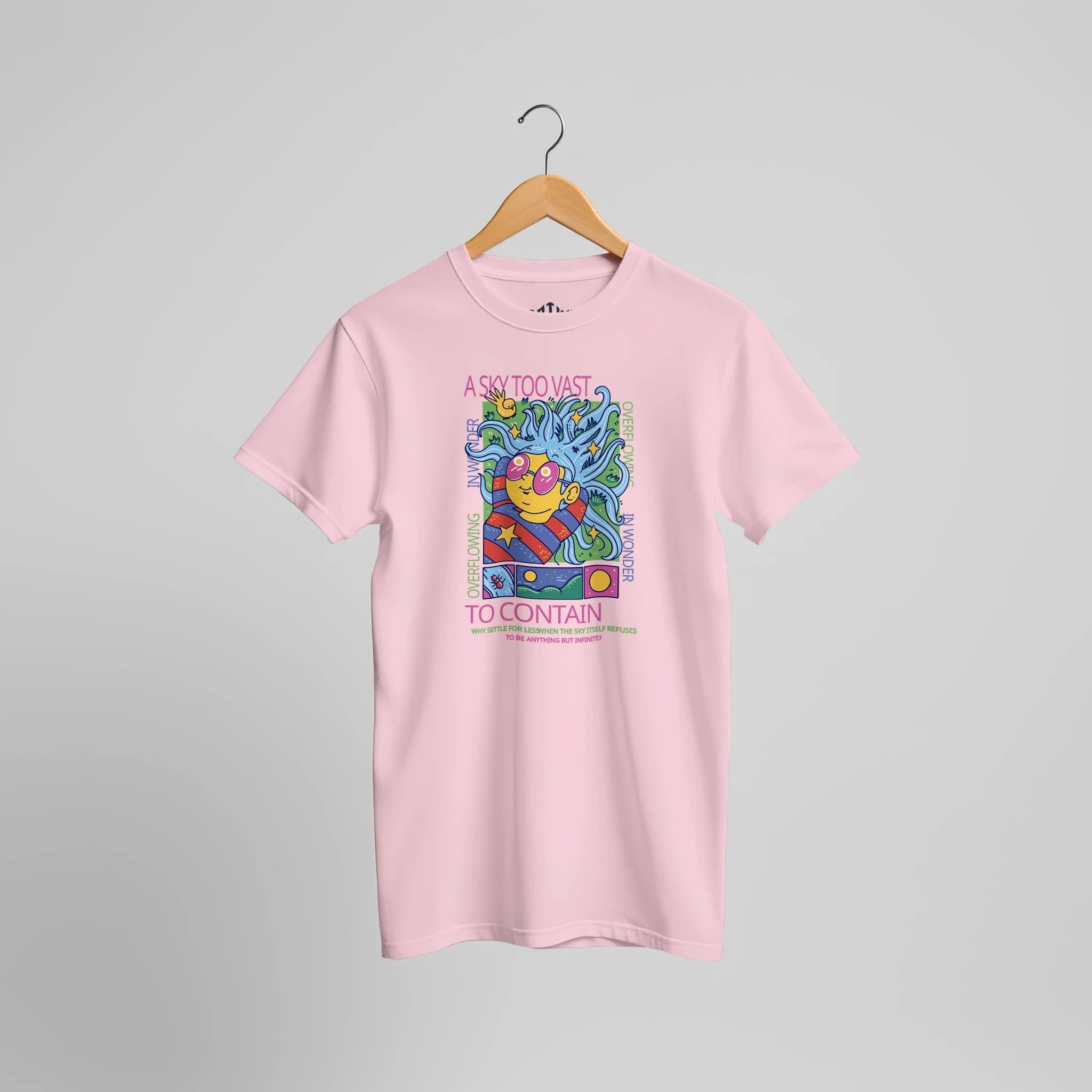 Overflowing In Wonder T-Shirt | Künstlerisches Sky Mindset Statement Design – T-Shirt for everyday use | AZIKX