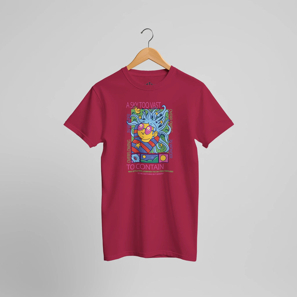 Overflowing In Wonder T-Shirt | Künstlerisches Sky Mindset Statement Design – T-Shirt for everyday use | AZIKX