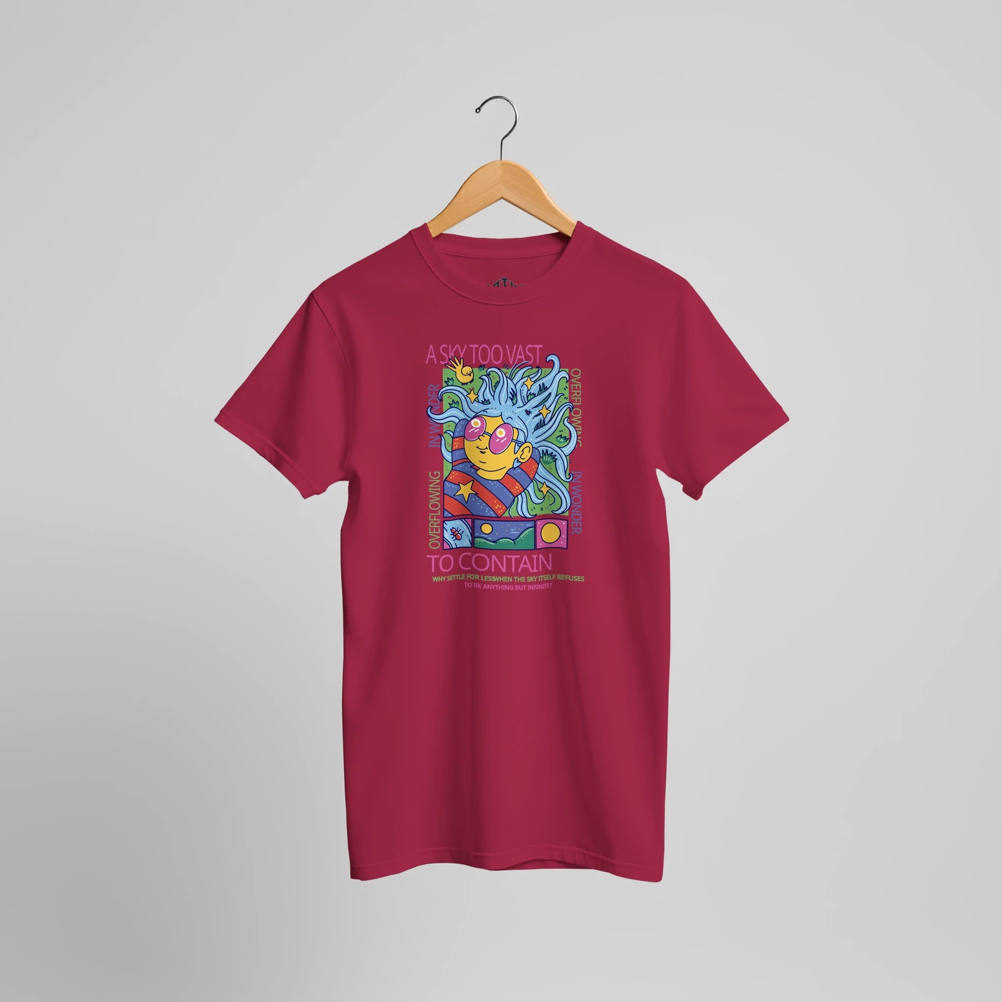 Overflowing In Wonder T-Shirt | Künstlerisches Sky Mindset Statement Design – T-Shirt for everyday use | AZIKX