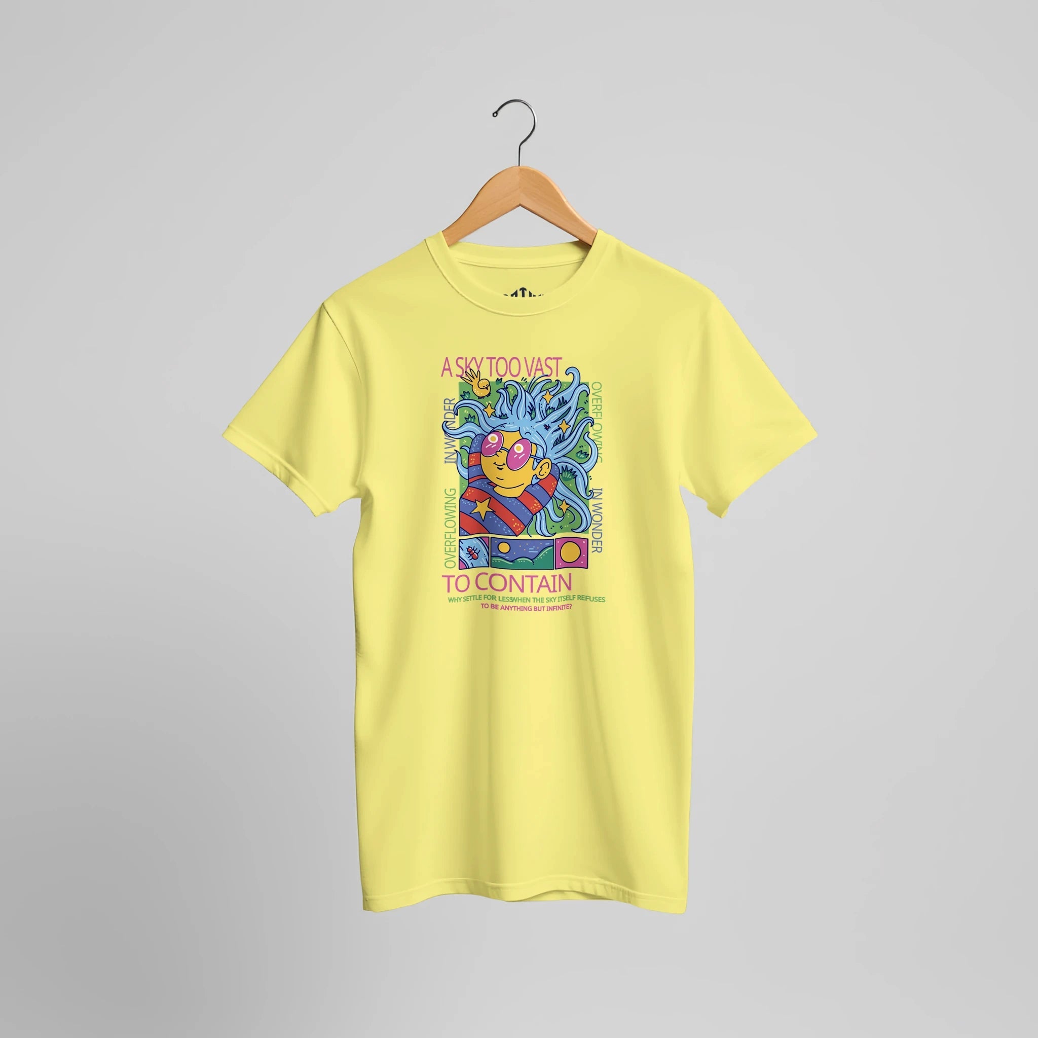 Overflowing In Wonder T-Shirt | Künstlerisches Sky Mindset Statement Design – T-Shirt for everyday use | AZIKX