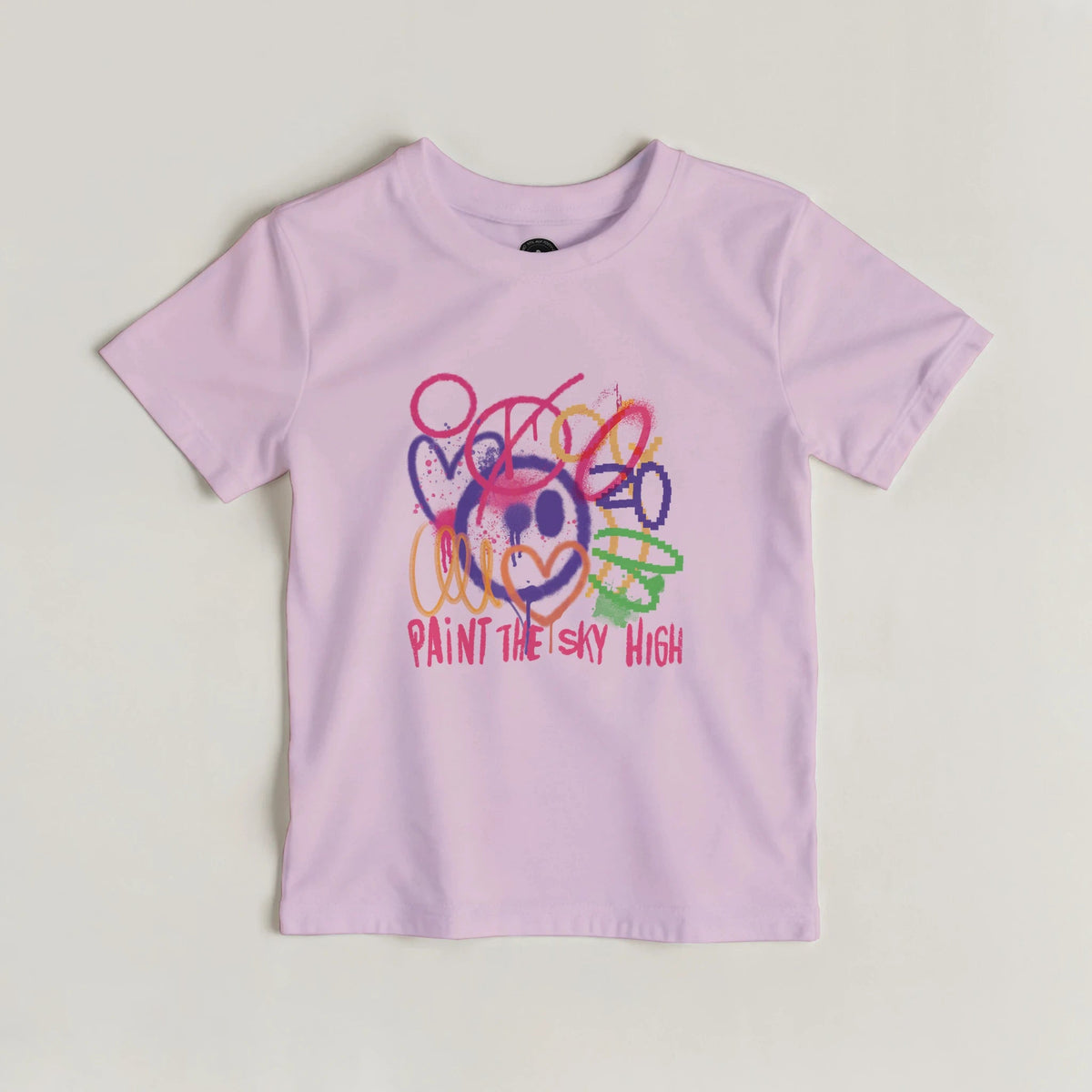 Paint the Sky High Kinder T-Shirt | Buntes Graffiti Design | AZIKX