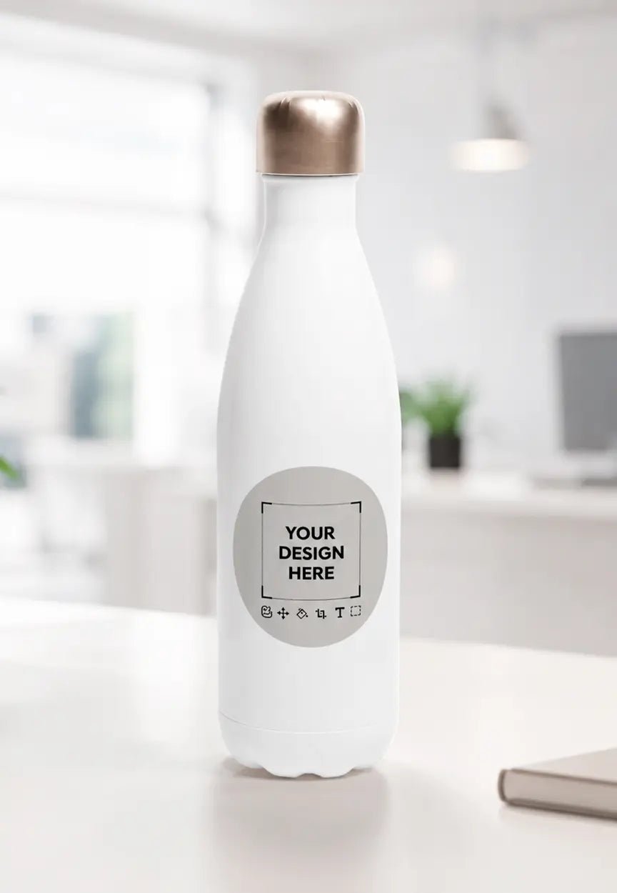 Personalisierte Edelstahl Trinkflasche | Eigener Text oder Foto Design – Thermobecher for everyday use | AZIKX