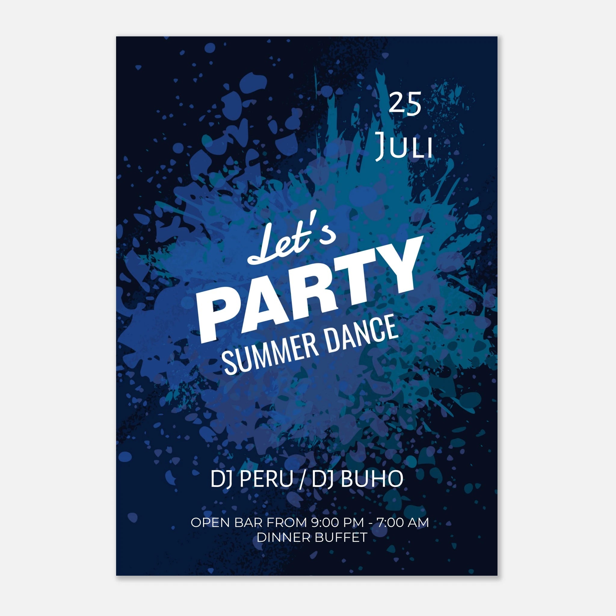 Personalisiertes Party Poster | Individuelles Event Poster mit eigenem Text – Print Material for everyday use | AZIKX