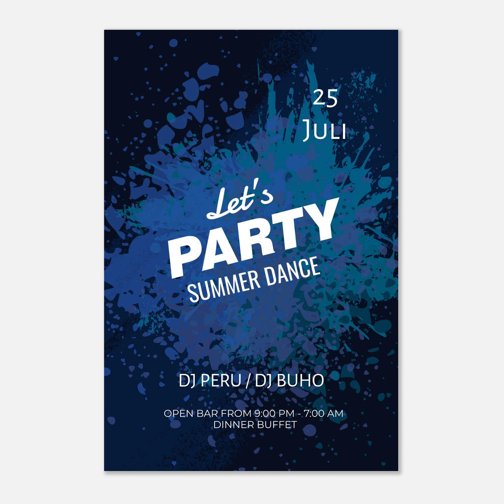 Personalisiertes Party Poster | Individuelles Event Poster mit eigenem Text – Print Material for everyday use | AZIKX