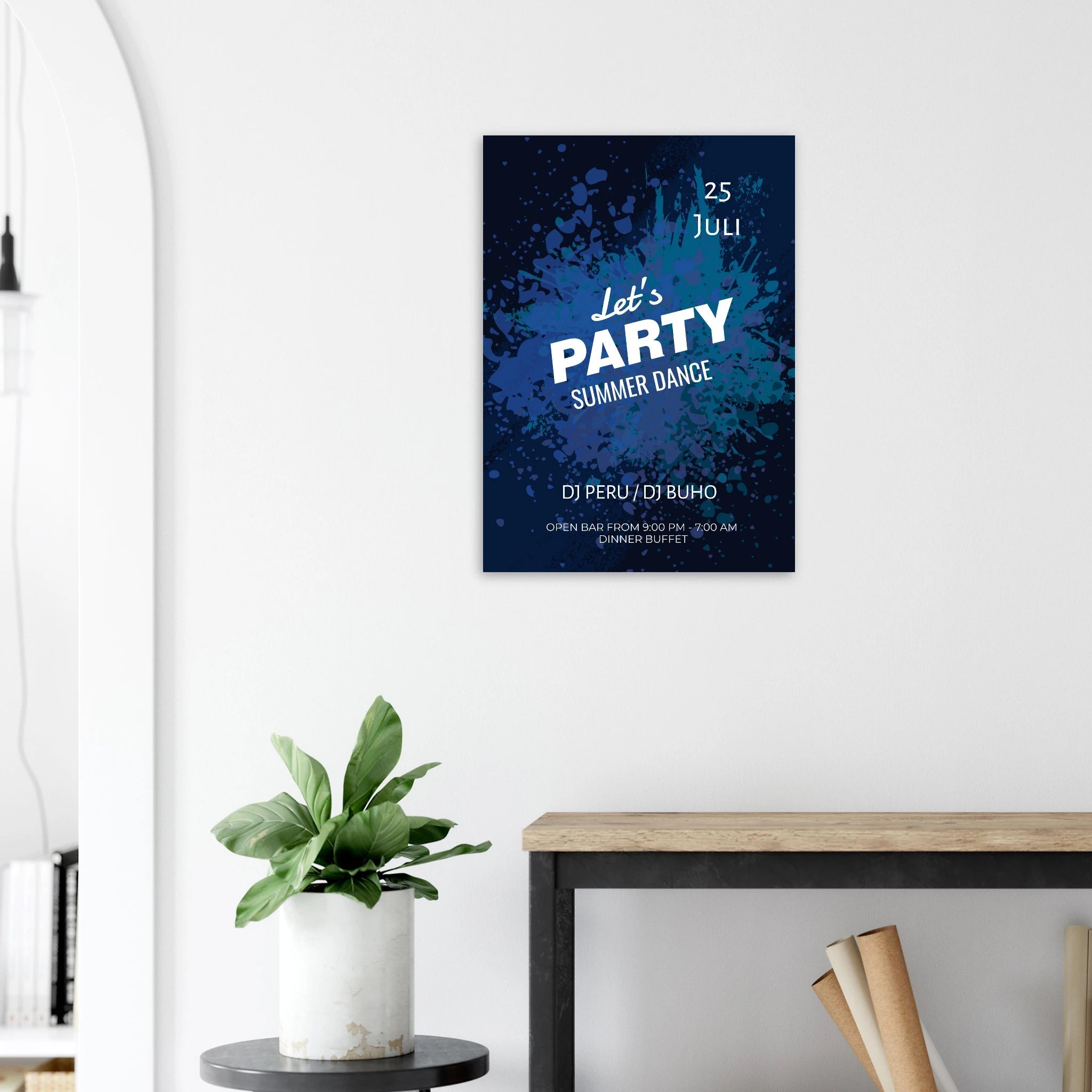 Personalisiertes Party Poster | Individuelles Event Poster mit eigenem Text – Print Material for everyday use | AZIKX