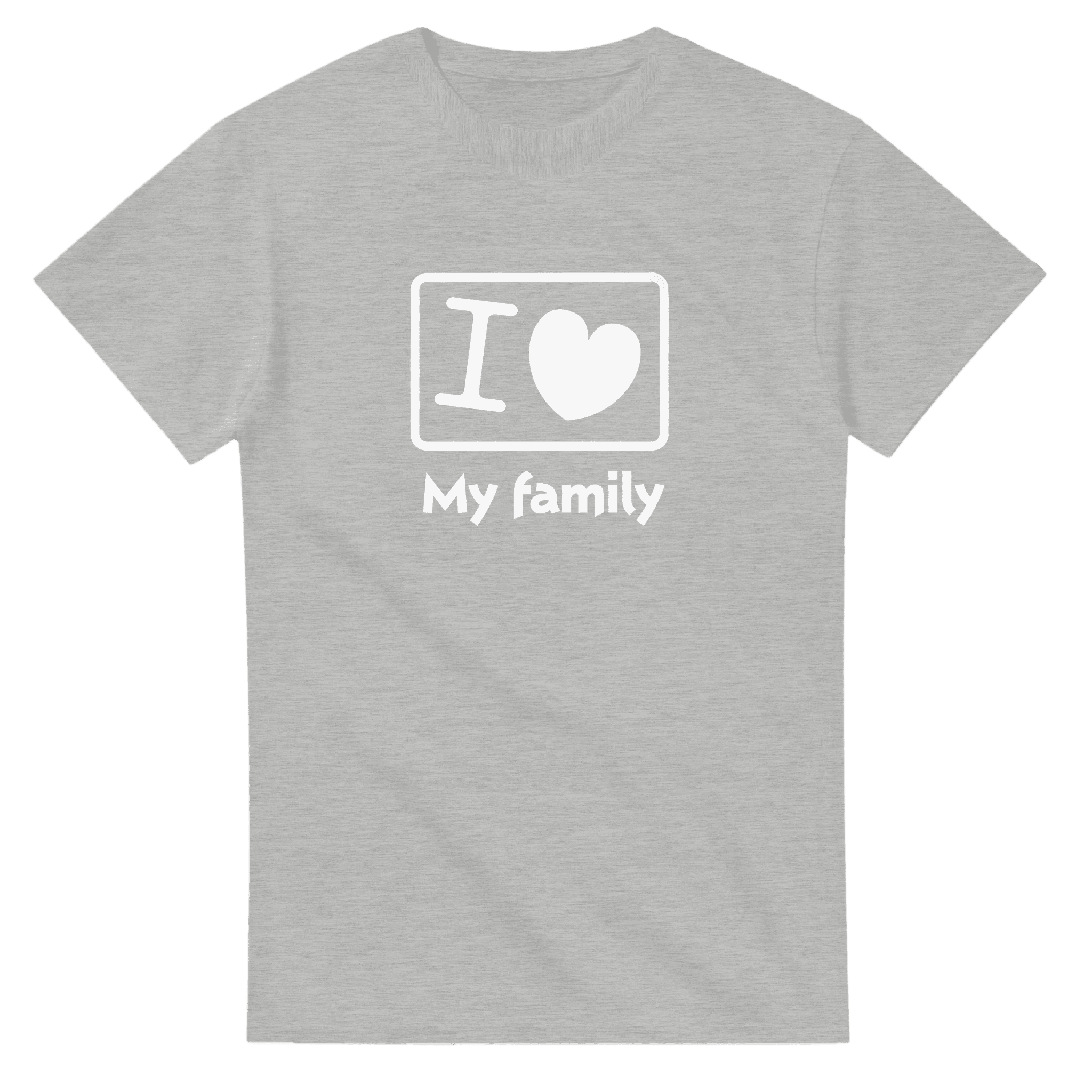 Personalized Family T-Shirt | I Love Custom Text – Print Material for everyday use | AZIKX.STORE